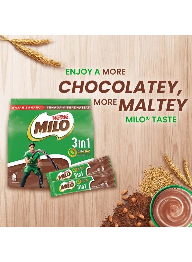 Nestle MILO 3 in 1 Activ-Go 33grams Pack of 14 - Image 3
