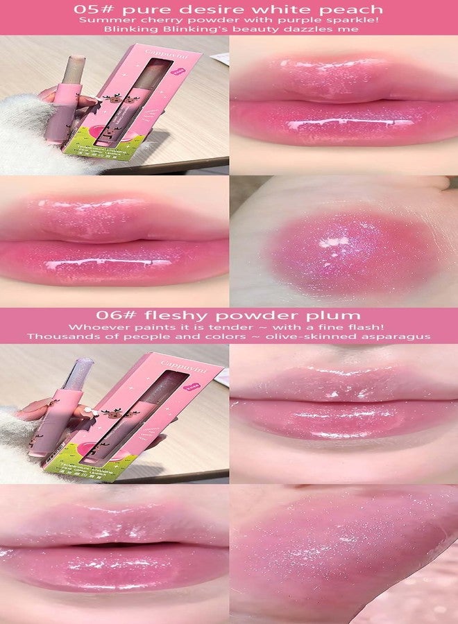 Cappuvini Temperature Changing Fine Glitter Lipstick | Light Texture with Sparkle | Sensitive Color Changing Technology | Pigmented Shades Baby Pink Rose Tide Peach Nude | Non-Greasy Moist Submissive Feel | Reindeer Design Tubes for Girls Teens Beauty Makeup Lovers (03# Rose Tide, 1.8g) - Image 4