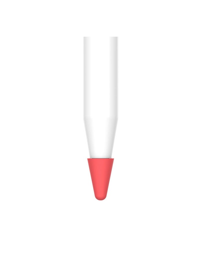 Apple Pen Tip Cover For Apple Pencil Pen Tip Silicone Protective Cover Stylus Non-slip Wear-resistant Pen Tip Shell-Color:Red-(one Nude, Bulk, No Opp Bag)-Applicable Model:apple Pencil1/2 Universal Pen Case - Image 1