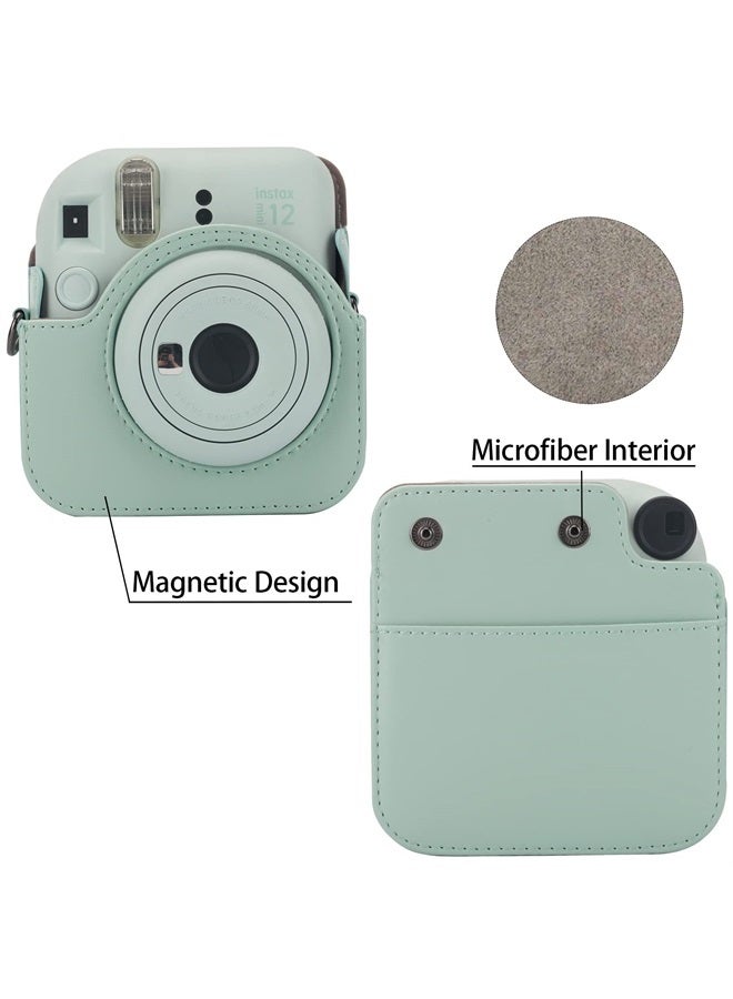Frankmate Protective Case Compatible with Mini 12 Instant Film Camera with Accessory Pocket and Adjustable Strap - Image 2