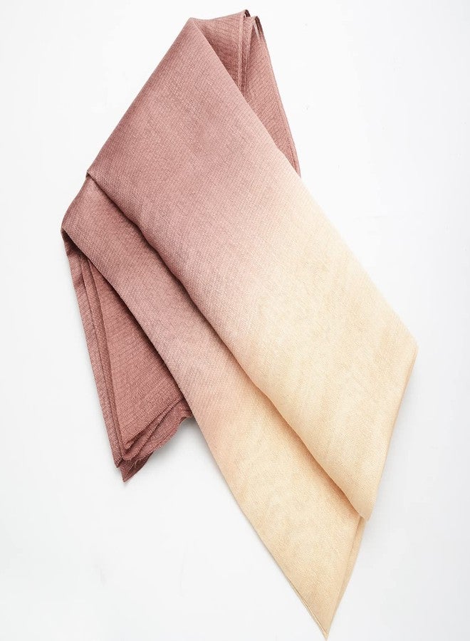 سناج ستار وشاح SNUG STAR من القطن والحرير، وشاح أنيق وناعم بألوان متدرجة للنساء (متدرج - بيج) - Image 3