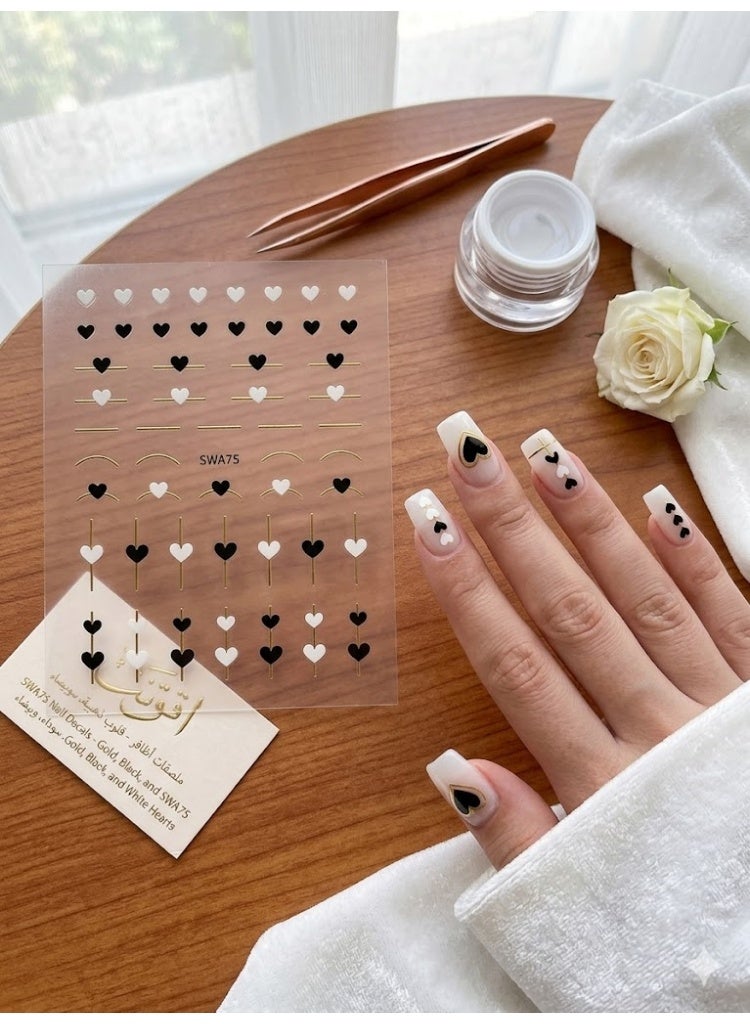 Modern nail stickers - 3D for an attractive look in the nail basin - High quality sticker compatible with nail polish and gel. - Image 1