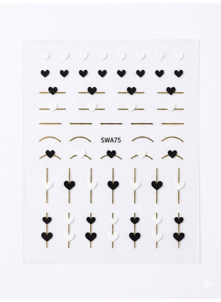 Modern nail stickers - 3D for an attractive look in the nail basin - High quality sticker compatible with nail polish and gel. - Image 2