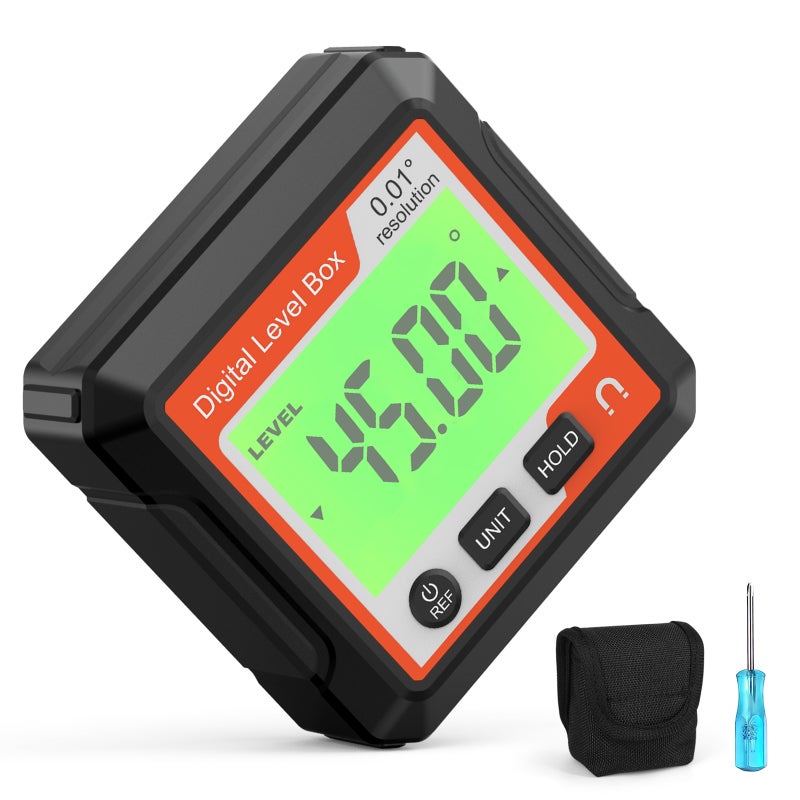 3in1 Magnetic Inclinator Digital Level and Angle Finder Versatile 4 * 90° Inclinometer LCD Display Dipmeter Gauge 4 Unit Switchable - Image 1