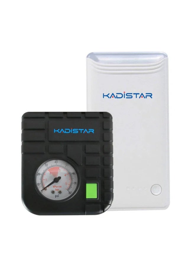 كروني جهاز تشغيل السيارات Kadistar C02+ مع ضاغط هواء - 600 أمبير ذروة 12 فولت، بنك طاقة محمول ومنفاخ إطارات للاستخدام في حالات الطوارئ - Image 1