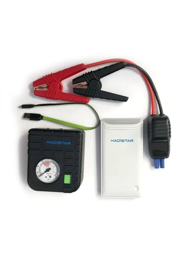 كروني جهاز تشغيل السيارات Kadistar C02+ مع ضاغط هواء - 600 أمبير ذروة 12 فولت، بنك طاقة محمول ومنفاخ إطارات للاستخدام في حالات الطوارئ - Image 4