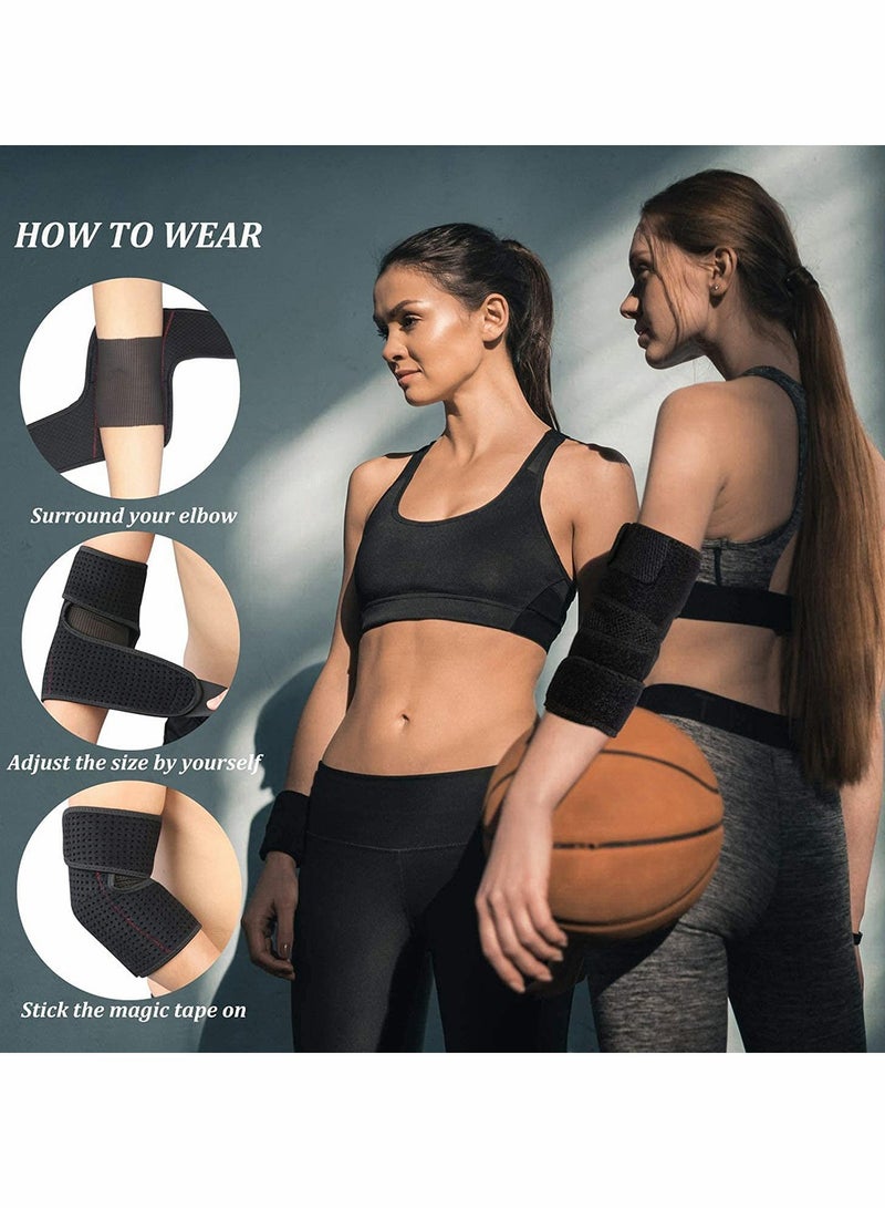 Excefore Elbow Support, Breathable Elbow Support Arm Brace, Tennis Support brace, Wrap for Golfers, Sports Injury Rehabilitation & Protection Against Reinjury - Image 5