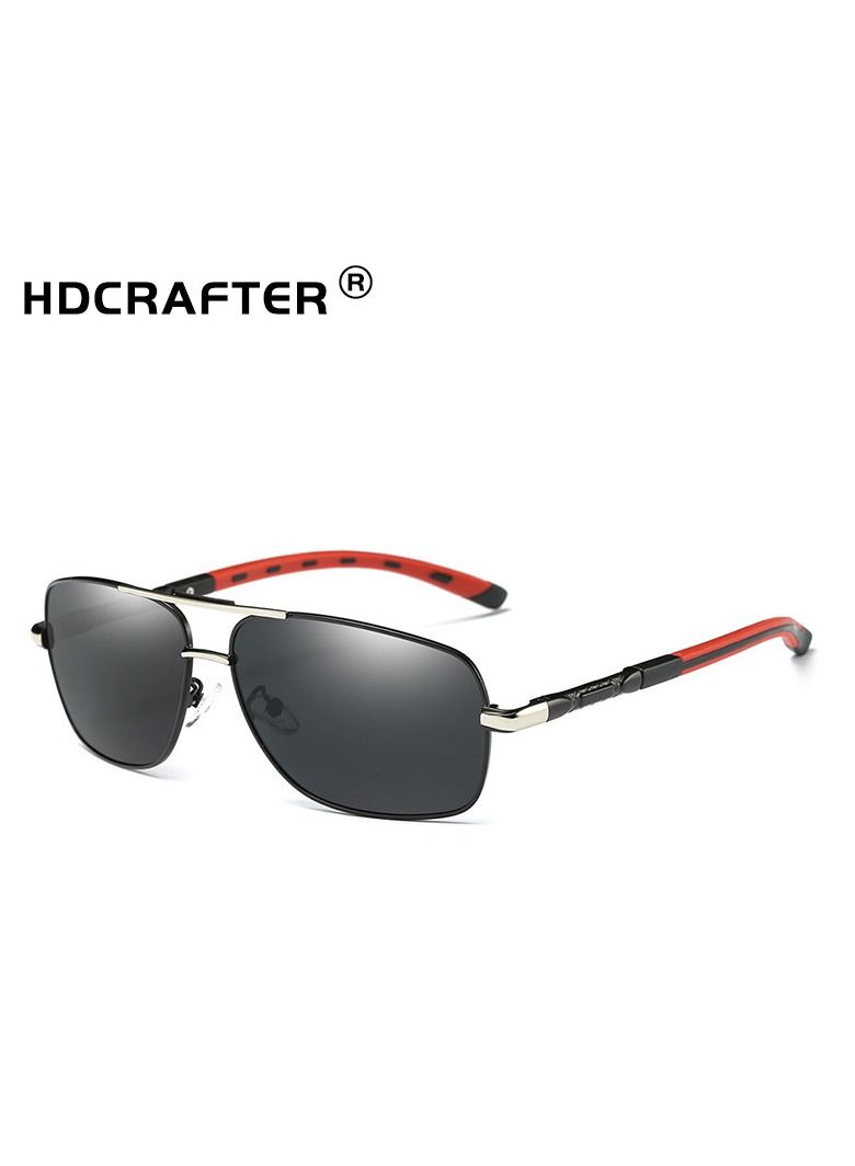 HDCRAFTER Polarized Fashion Frame Metal Sunglasses - Image 1