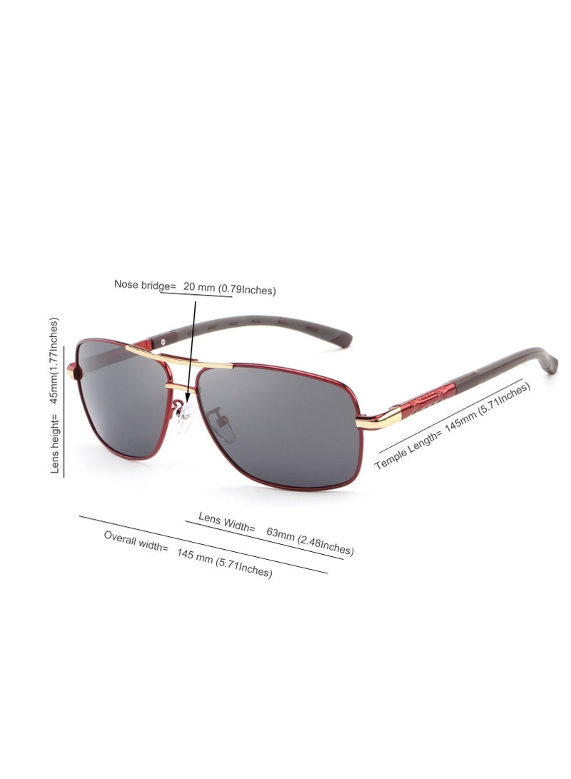 HDCRAFTER Polarized Fashion Frame Metal Sunglasses - Image 4