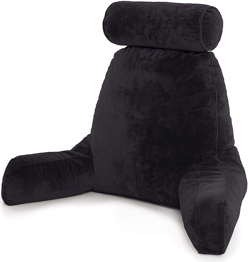 PUM PUM PUM PUM Back Rest Reading PillowCushion with Hand Support and Detachable BolsterBlack - Image 3