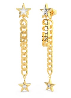 Chain Logo with Stars Earring