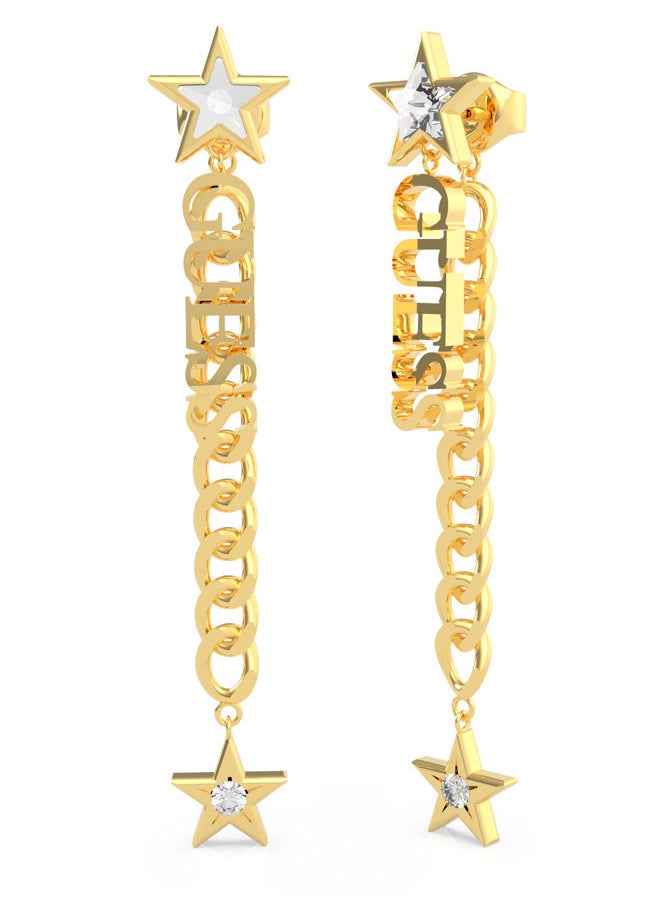 GUESS - Chain Logo with Stars Earring - Image 1