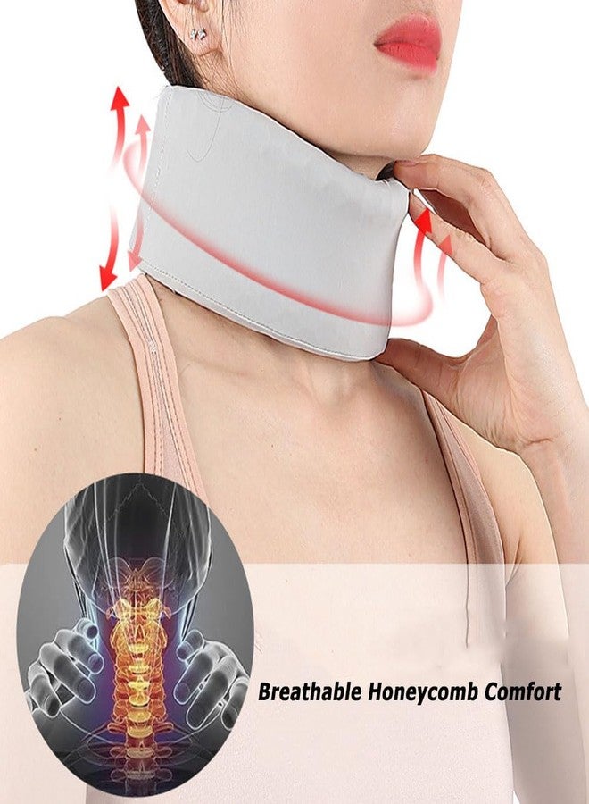 LANYANZI Soft Silicone Neck Brace Cervical Collar, Purple - Image 2