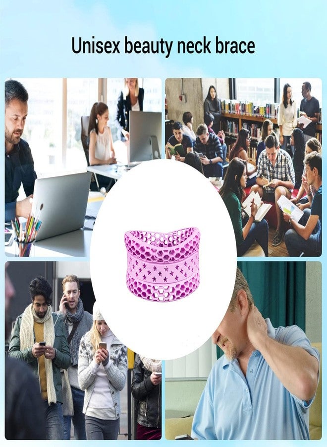 LANYANZI Soft Silicone Neck Brace Cervical Collar, Purple - Image 3