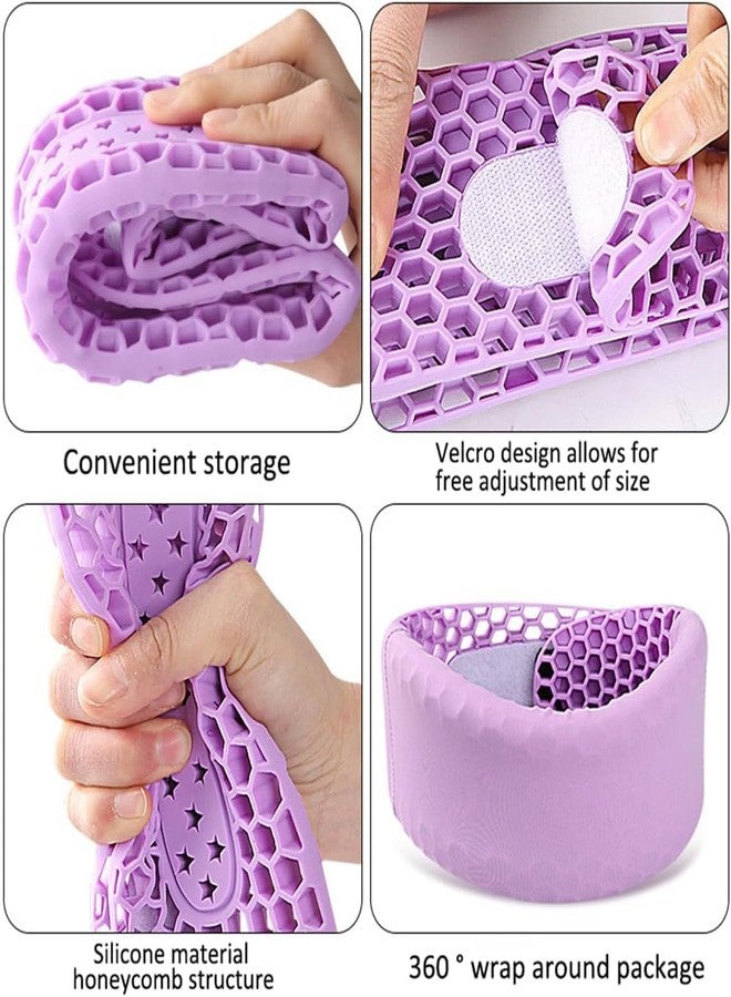 LANYANZI Soft Silicone Neck Brace Cervical Collar, Purple - Image 4