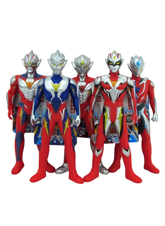 Generic - Jinjiang Ultraman Soft Rubber Toy Chinese Superman Hand-made Doll Stall Doll Boy Model Toy Gift-Color:27cm Ultraman Soft Tape Cape (1 Random Box) - Image 1