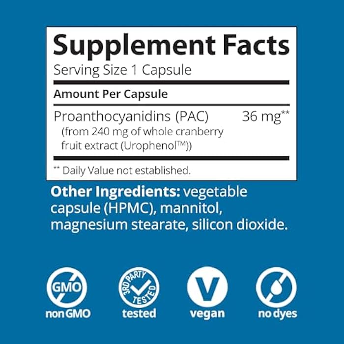 Solv Wellness Urinary Health 36 mg Cranberry PAC – Whole Cranberry Fruit Extract, Daily Urinary Tract Health Support, 30 Capsules - Image 2