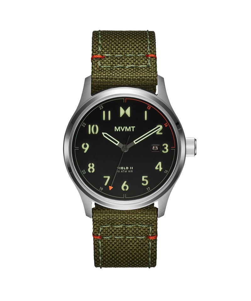 MVMT Field 3H Timepieces for Men - Stainless Steel - Water Resistant 10 ATM/100 Meters - Sporty to Casual - 41mm - Image 1