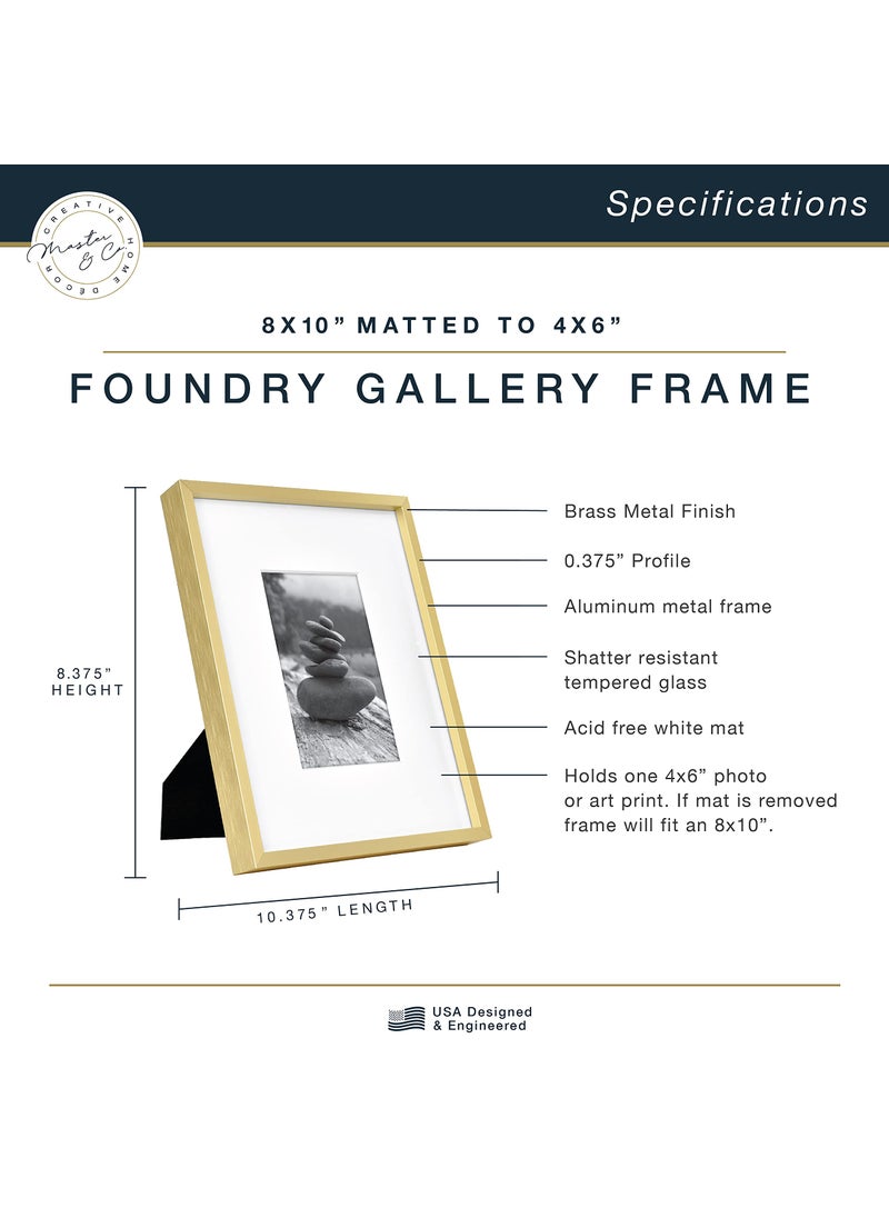 MCS MCS Master & Co. Foundry Metal Gallery Wall Frame  Brass  8 x 10 in matted to 4 x 6 in  - Image 3
