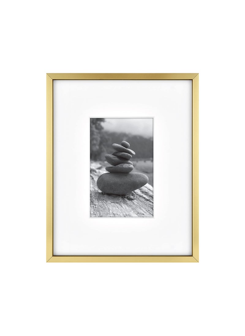 MCS MCS Master & Co. Foundry Metal Gallery Wall Frame  Brass  8 x 10 in matted to 4 x 6 in  - Image 1
