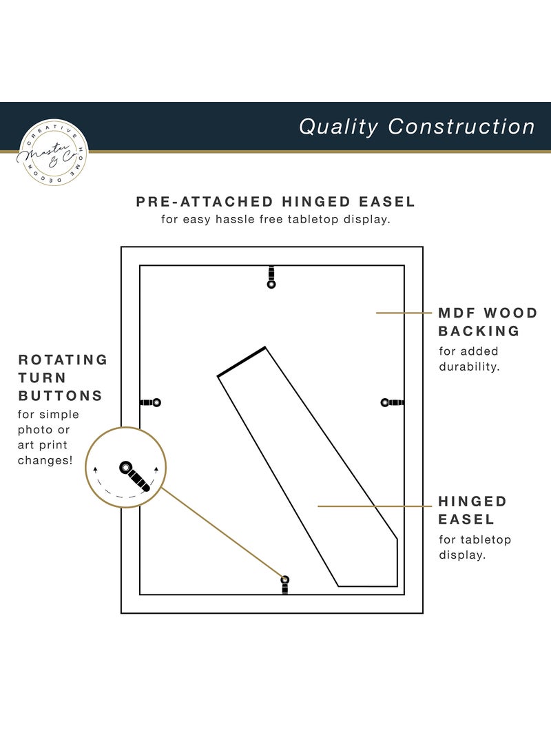 MCS MCS Master & Co. Foundry Metal Gallery Wall Frame  Brass  8 x 10 in matted to 4 x 6 in  - Image 4