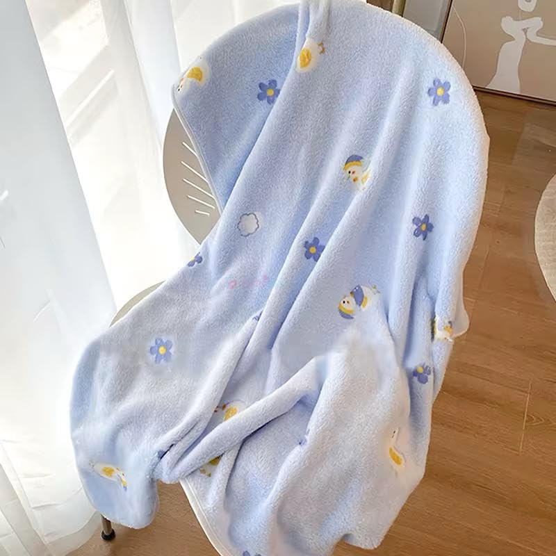 Butterthief Cozy Super Soft Warm Double Layered Sherpa Swaddle Blanket for Newborn Babies All Seasons Wrapper Sheet for Infant Baby Boys & Girls (70x100 cm, 0-2 Years) (Blue) - Image 5