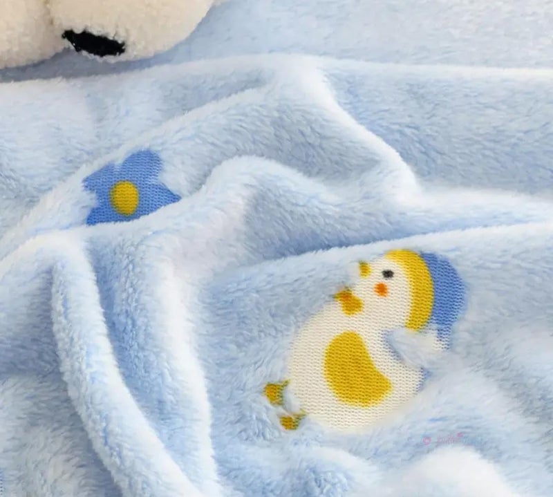 Butterthief Cozy Super Soft Warm Double Layered Sherpa Swaddle Blanket for Newborn Babies All Seasons Wrapper Sheet for Infant Baby Boys & Girls (70x100 cm, 0-2 Years) (Blue) - Image 3