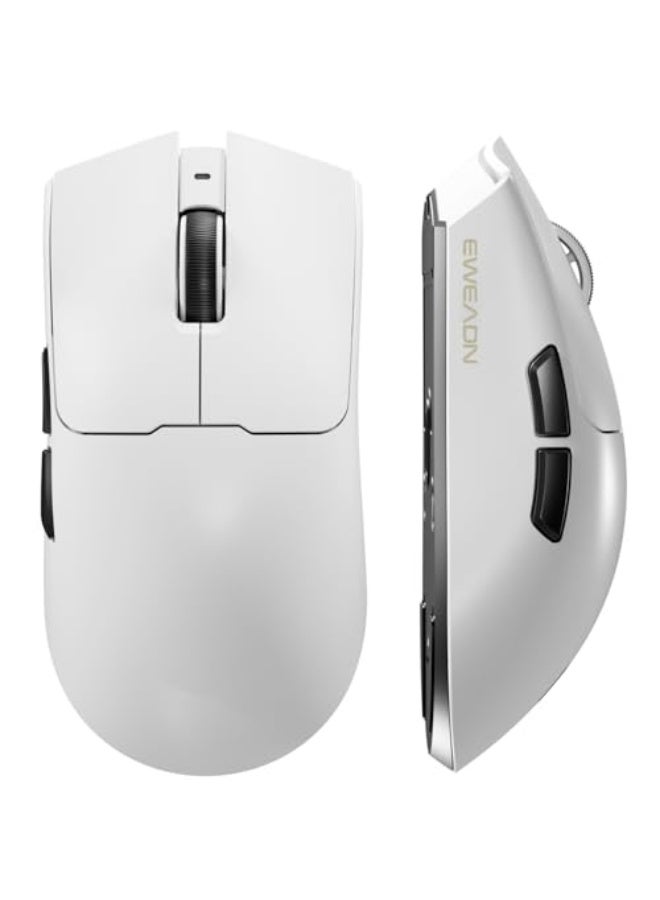 Eweadn S9 Pro Wireless Gaming Mouse, 59G Ergonomic Computer Mouse, Triple Modes, 8K Polling, 26K DPI, PAW3395 Optical Sensor, Kailh Switch, 250h Battery Life, Programmable for PC/Win/Mac(White) - Image 1