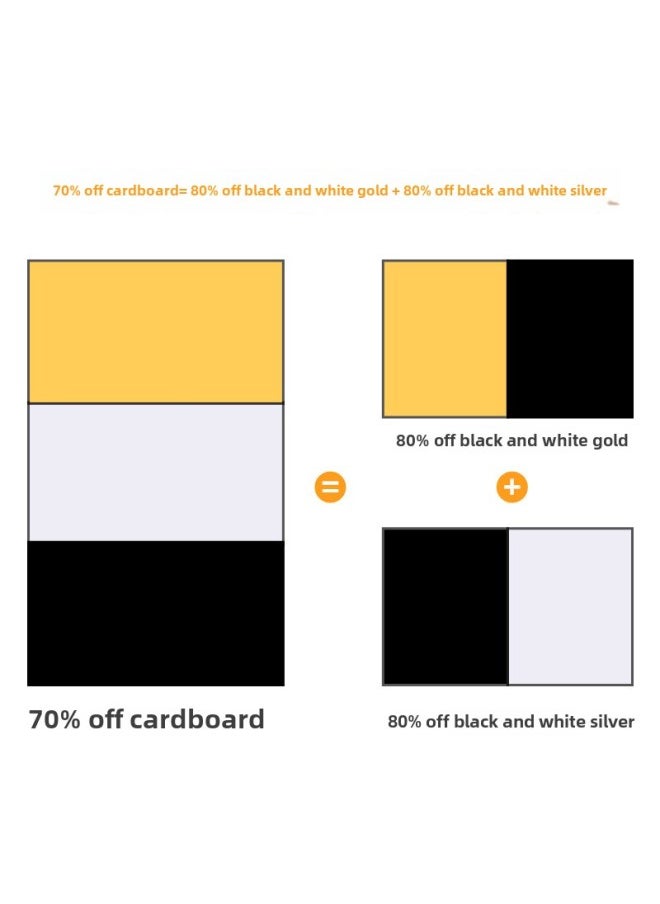 Generic Photographic Reflector Foldable Photographic Light-filling Board Carthboard Portable Soft Light Prop Shading Mini Small Light-filling-Body Color:A3 Two-fold Black And White Silver*2  - Image 5