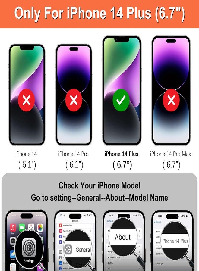 آي كوفر كايس جراب iCoverCase متوافق مع هاتف iPhone 14 Plus، مزود بحامل بطاقات، جراب محفظة للرجال والنساء، جراب حماية من الجلد الصناعي PU بتقنية حجب RFID، مقاس 6.7 بوصة (بيج بنقشة جلد النمر). - Image 2