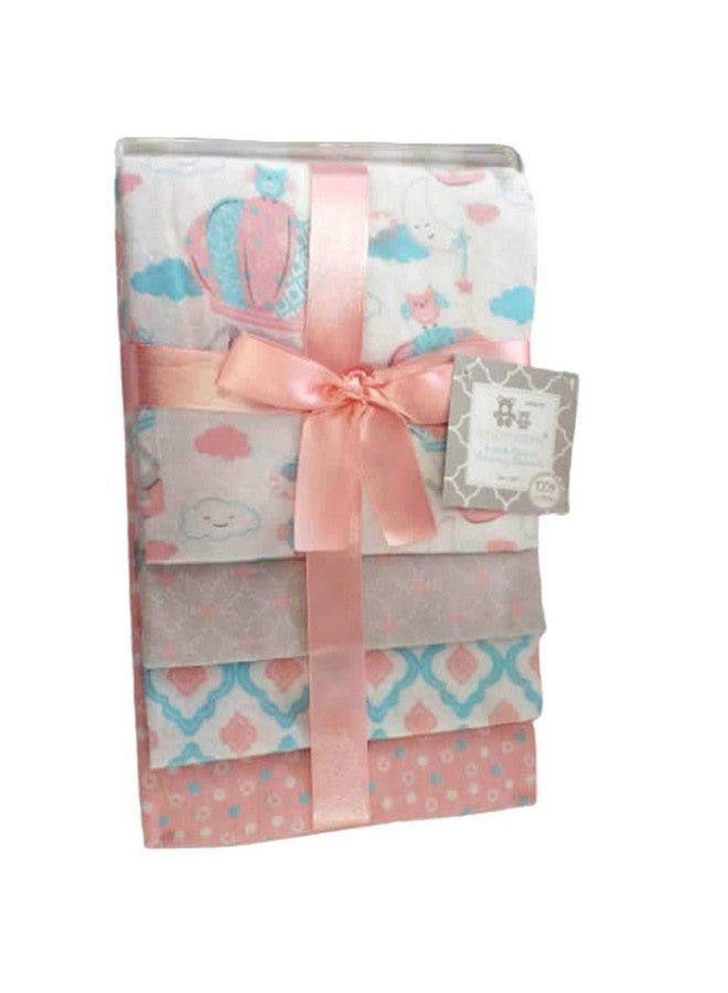 Cribmates 4-Pack Flannel Receiving Blankets - Clouds