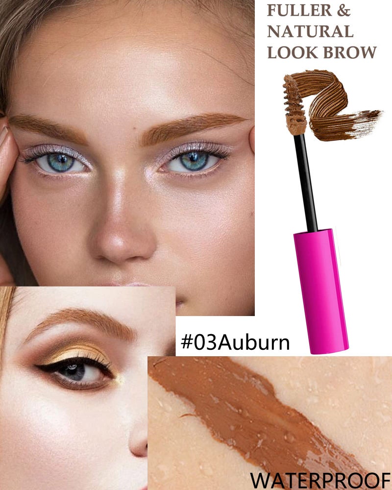 LYSdefeu Waterproof Tinted Brow Gel Kit-AuburnThickening Eyebrow Mascara Gel & Clear Setting Brow Glue,Brow Lift Fast Sculpt,Long Lasting Eye Makeup for Women,Light Medium Dark Brown With Brow Tool-Set 03 - Image 2