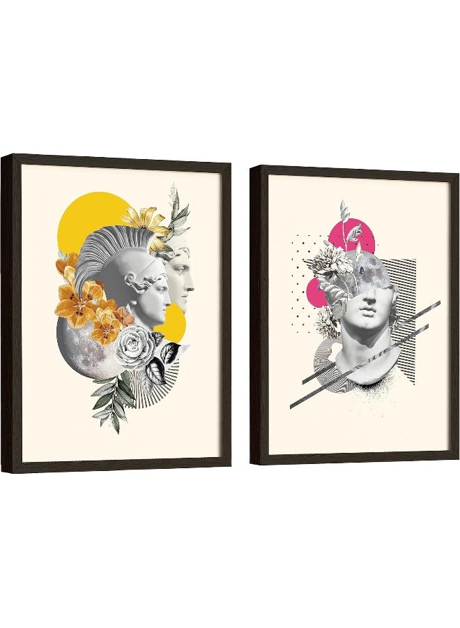 Home Trove Excool Club Greek Mythology Decor - 12X16 Ancient Greek Decor, Greek God Poster, Roman Head Sculpture Wall Prints, Abstract Greek Art Statue David Painting For Home Bedroom Decorations (Unframed) - Image 1