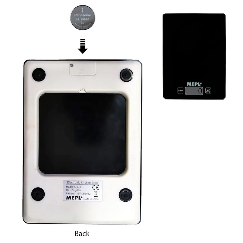 MEPL Mepl Kitchen Weight Scale Machine for Home Food Weighing Electronic Premium Collection Water Repellent Food Weight Kitchen Weighing Scale 2 Years Warranty SE610BLACK - Image 4