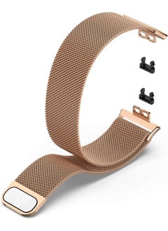 Compatible with Huawei Watch Fit Watch band , Milanese Loop Magnetic Stainless Steel Replacement Wrist Strap Bracelet Watch Band for Huawei Watch Fit (Rose Gold)