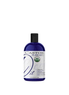 Dr Joe Lab Castor Oil Organic Cold Pressed Organic Castor Oil Unrefined Pure USDA Certified Hexane Free Non GMO  Natural Moisturizing Hydrating Hair Skin Face Body Nails  8 Oz