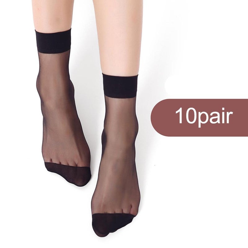 10pair women's short stockings, thin, summer style, anti-snagging, flesh-colored, velvet, transparent, durable, suitable for spring and autumn. - Image 1