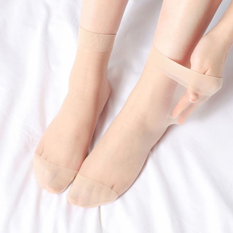 10pair women's short stockings, thin, summer style, anti-snagging, flesh-colored, velvet, transparent, durable, suitable for spring and autumn. - Image 5