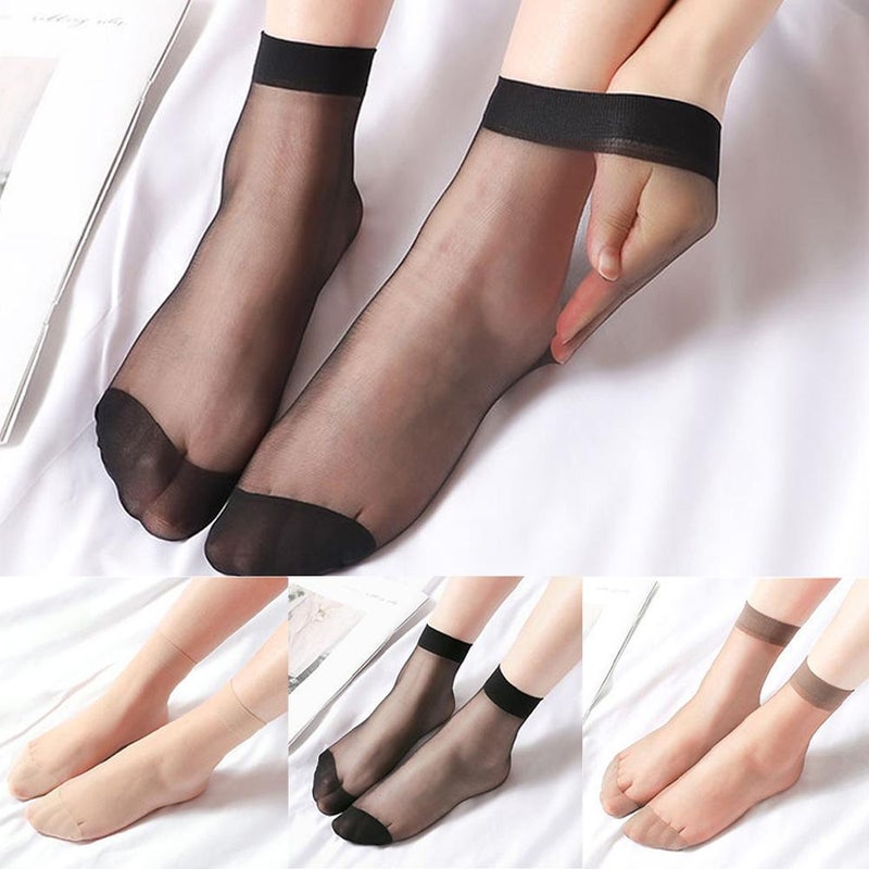 10pair women's short stockings, thin, summer style, anti-snagging, flesh-colored, velvet, transparent, durable, suitable for spring and autumn. - Image 3