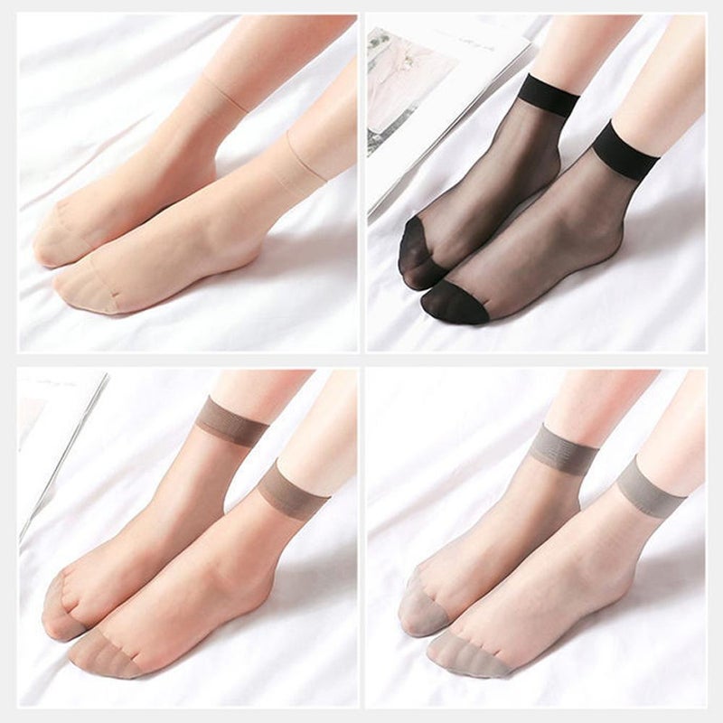 10pair women's short stockings, thin, summer style, anti-snagging, flesh-colored, velvet, transparent, durable, suitable for spring and autumn. - Image 2