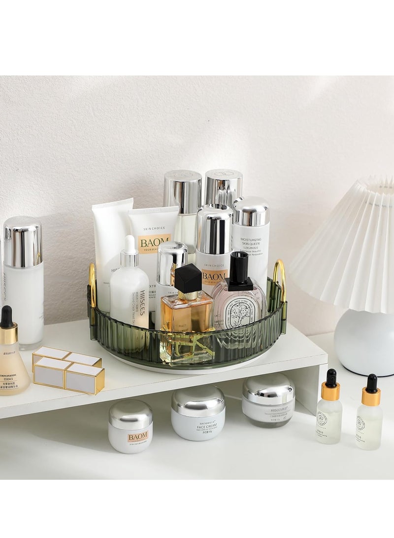Sharpdo Rotating Makeup Organizer for Vanity, High-Capacity Skincare Clear Make Up Storage Perfume Organizers Cosmetic Dresser Organizer Countertop 360 Spinning - Image 2