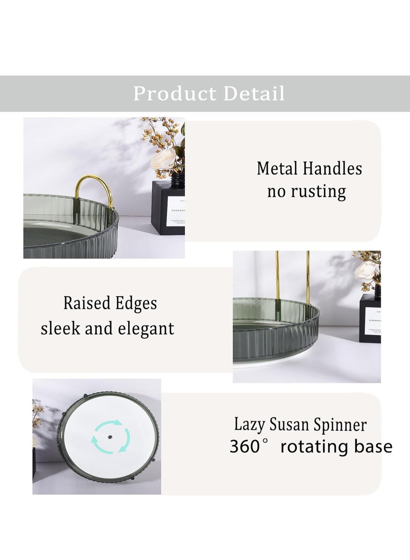 Sharpdo Rotating Makeup Organizer for Vanity, High-Capacity Skincare Clear Make Up Storage Perfume Organizers Cosmetic Dresser Organizer Countertop 360 Spinning - Image 4