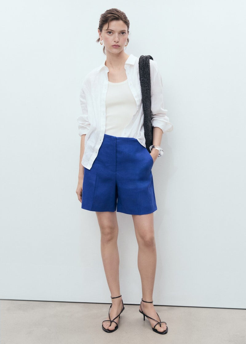 MANGO Straight Mid-Rise  Shorts  - Image 4