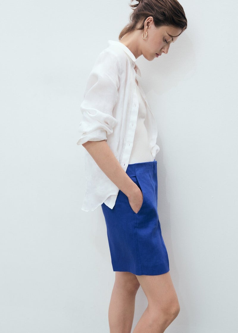 MANGO Straight Mid-Rise  Shorts  - Image 3