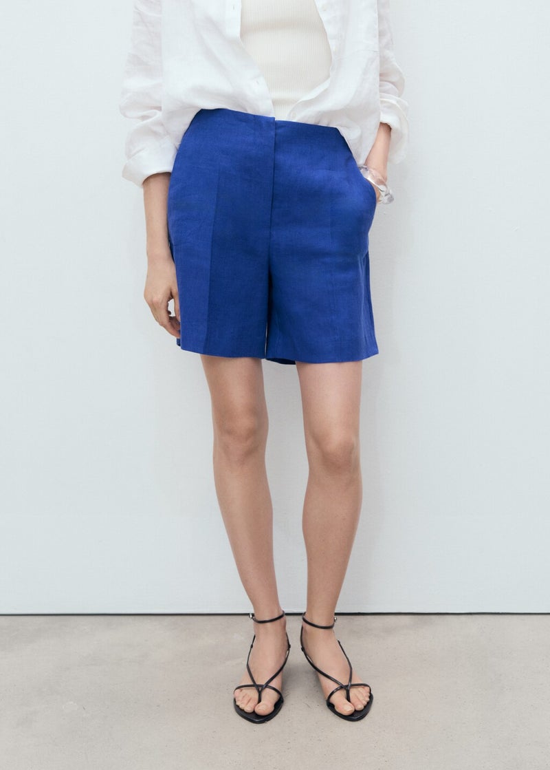 MANGO Straight Mid-Rise  Shorts  - Image 1