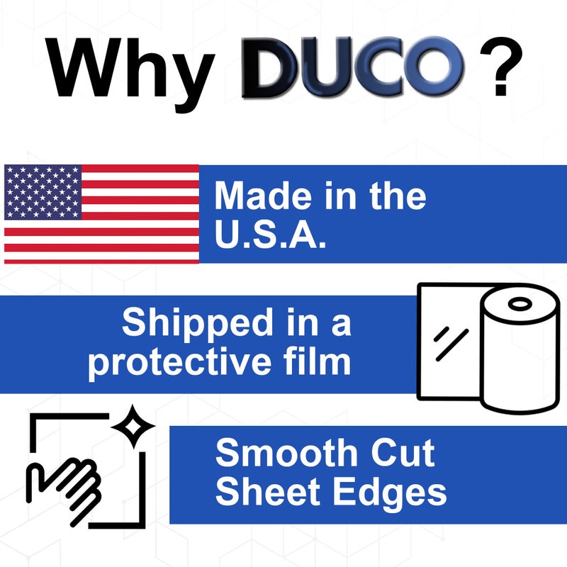 Duco Plastics & Supply Duco USA-Made Clear Cast Acrylic Sheet 1/4 Inch Thick 12" x 16" - 1 Pack of Transparent Plexiglass Sheet - Lightweight Acrylic Board for Window Replacements, Displays, Signs, and More - Image 4