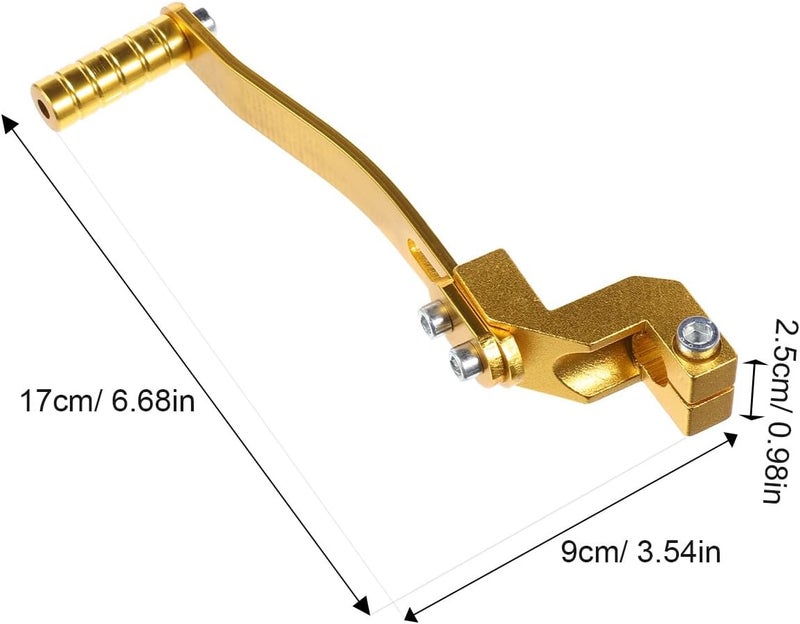 Healifty Universal Motorcycle Gear Change Lever Dirtbike Shift Pedal Durable Alloy Gear Shift Lever for Motorcycles ATV Off-Road Accessories Gold - Image 2