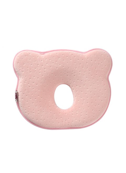Preventing Flat Head Nursing Pillow for Baby Memory Foam Portable Comfortable and Stereotyped Shape Sleeping Pillow for Newborn Baby Pink