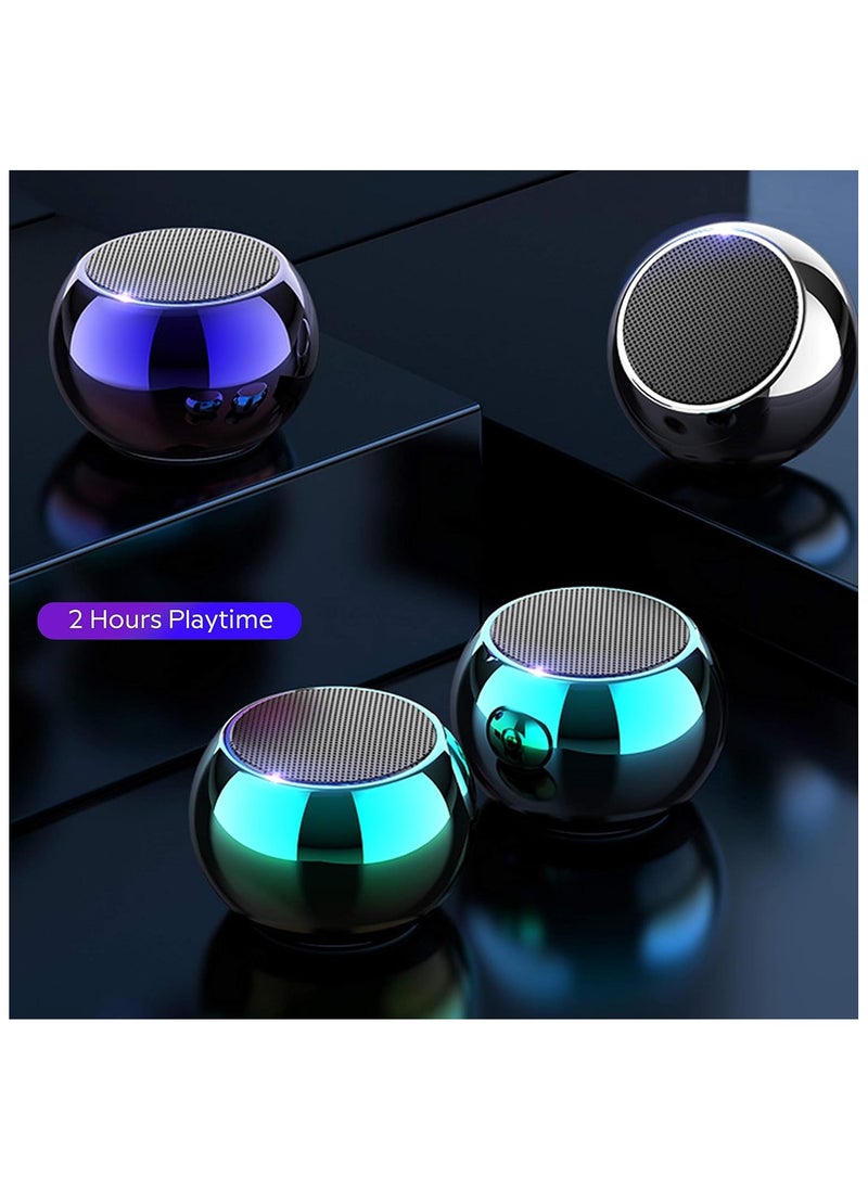 TWS Wireless Portable Small Bluetooth Speakers with 5W Big Sound, Wireless Stereo Pairing, Metal Enclosure, IP65 Splashproof, Minimalism Design