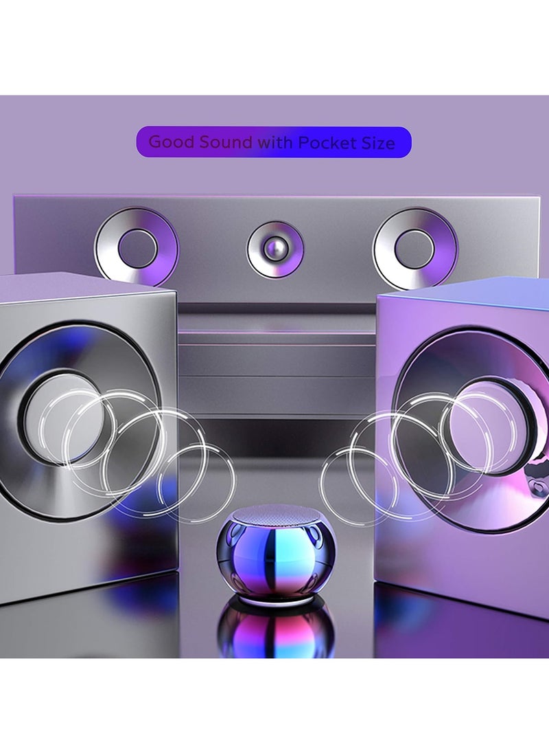 TWS Wireless Portable Small Bluetooth Speakers with 5W Big Sound, Wireless Stereo Pairing, Metal Enclosure, IP65 Splashproof, Minimalism Design